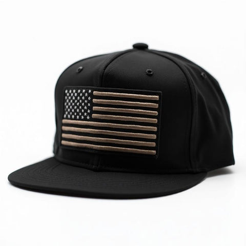 Tactical Flag Snapback Cap - Black