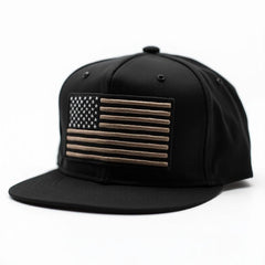 Tactical Flag Snapback Cap - Black